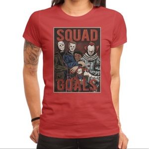 Woman’s Halloween Squad Goals XL Red T Shirt